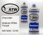 Preview: Chevrolet, Abalone White Tricoat, WA140X / G1W: 400ml Sprühdose + 400ml Klarlack - Set, von ATW Autoteile West.